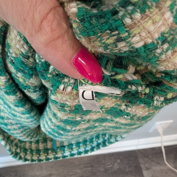 Zara Checkered Green and Cream Dress - Picture 7 of 10